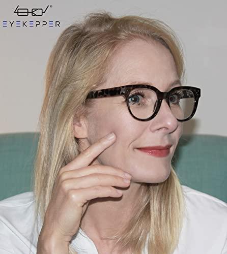 Eyekepper Eyekepper Oversize Reading Glasses Women Stylish Readers - Grey Tortoise +1.50