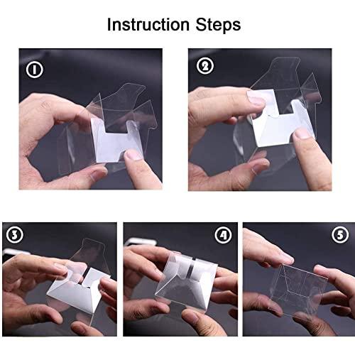 Pasotim 50Pcs Clear Plastic Boxes for Gifts PVC Packing Box Gift Packaging Transparent Box Wedding Gift Boxes Party Favors