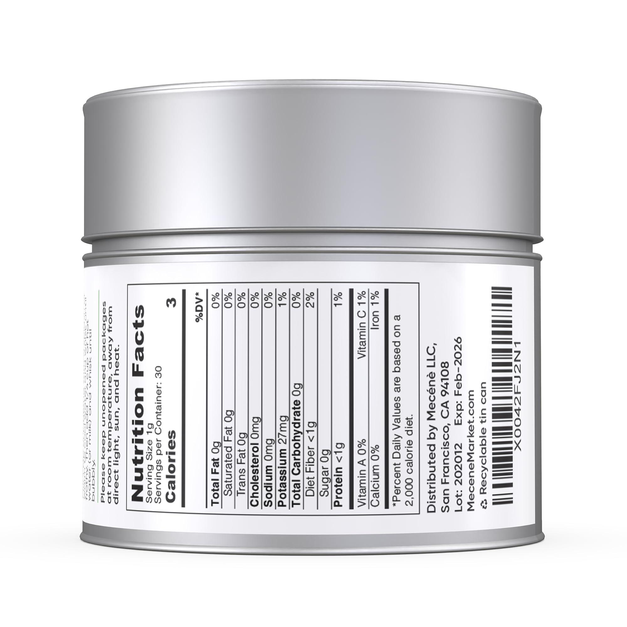 Mcne Organic Japanese Matcha Powder Green Tea - Hand-Picked, 1st Harvest, Ceremonial Grade Matcha Powdered Tea, and Stone Ground from Shizuoka, Japan (30g / 1.1oz)