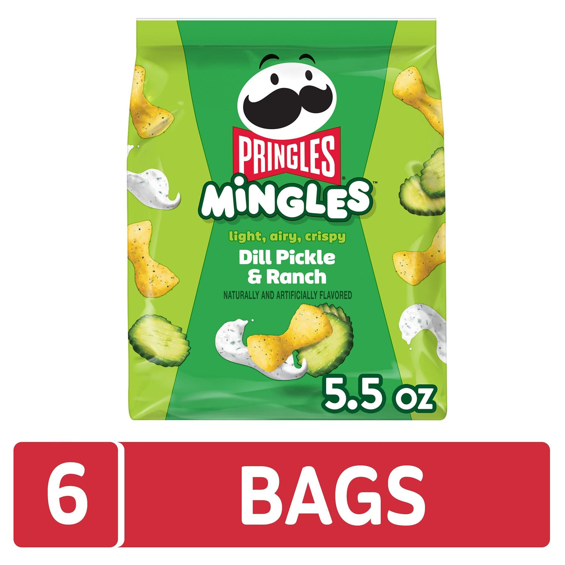 Pringles Pringles Mingles Puffed Snacks, Dill Pickle and Ranch, Salty Snacks, Gluten Free (6 Bags)