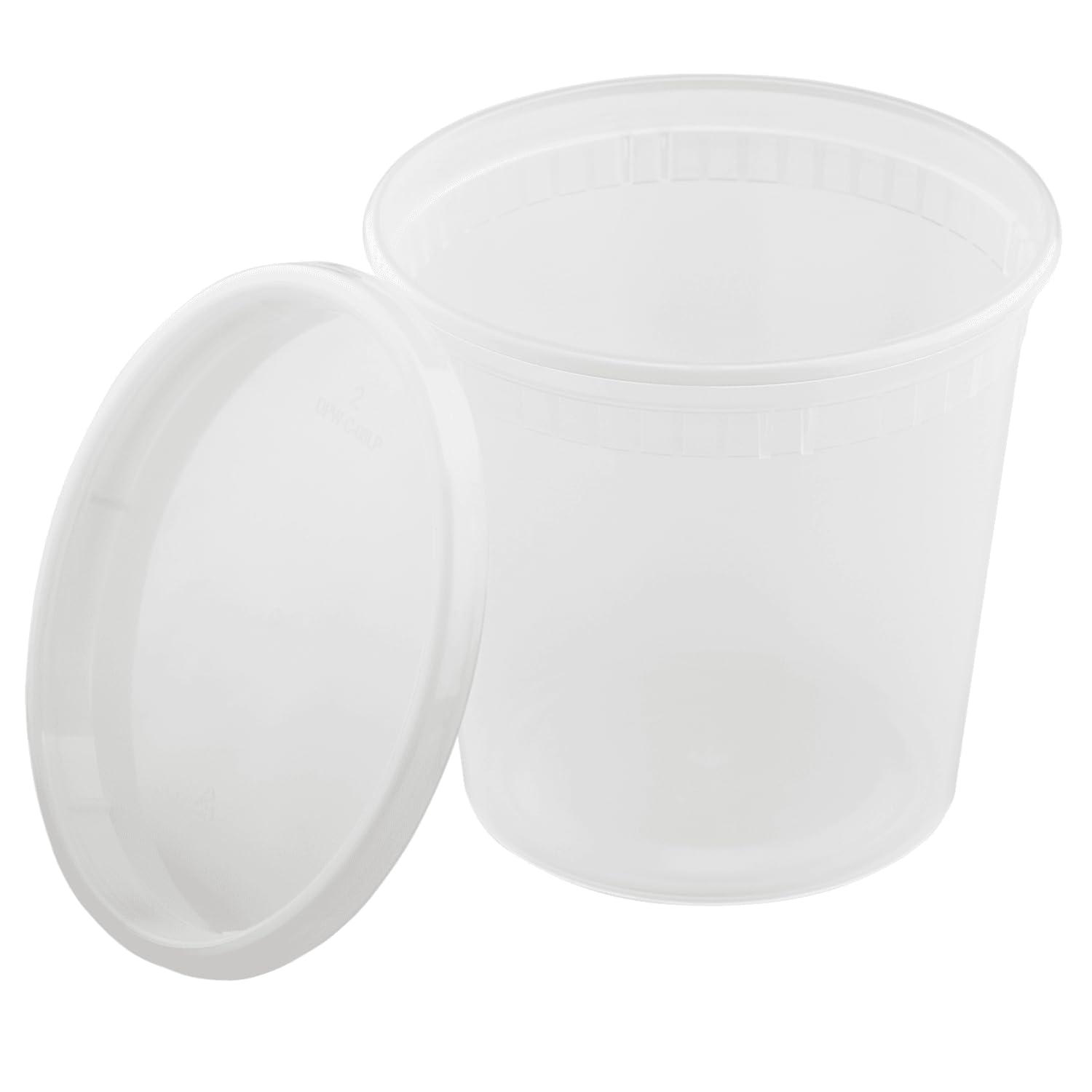Karat Karat [24oz - 240 ct] Clear PP Injection Molded Round Deli Containers with Lids (FP-IMDC24-PP