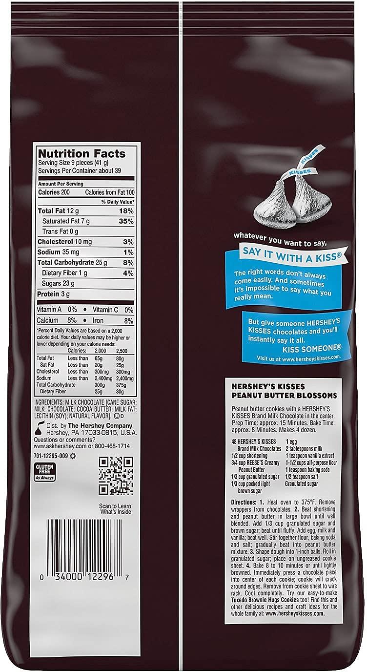 Kisses Hershey's Milk Chocolate Kisses, 56 Oz.