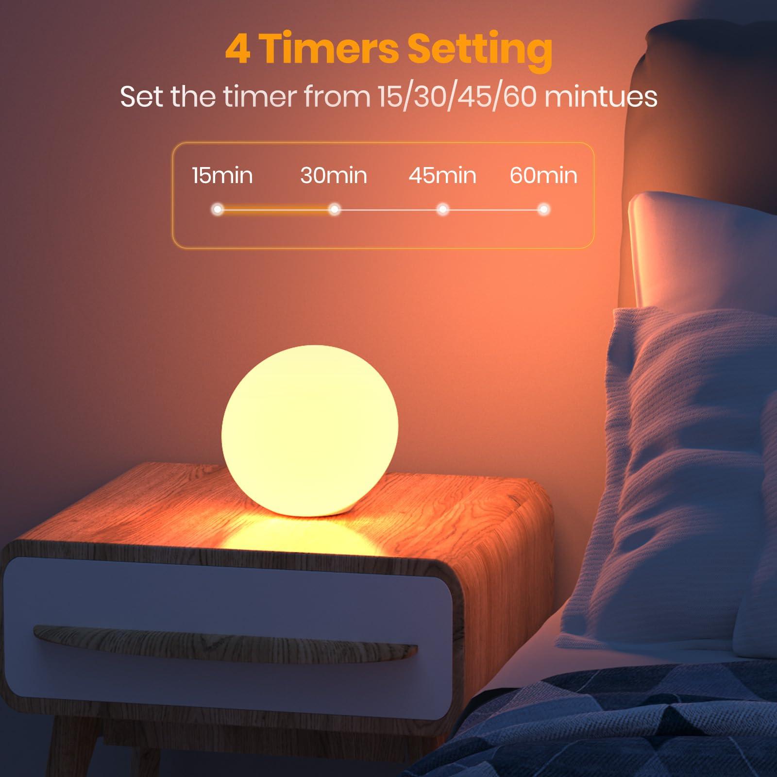 LASTAR LASTAR Sun Lamp, 10,000 Lux Sunlight Lamp with 4 Color Temperatures & 5 Brightness & 1H Timer, 12 RGB Colors Touch Control with Memory Function