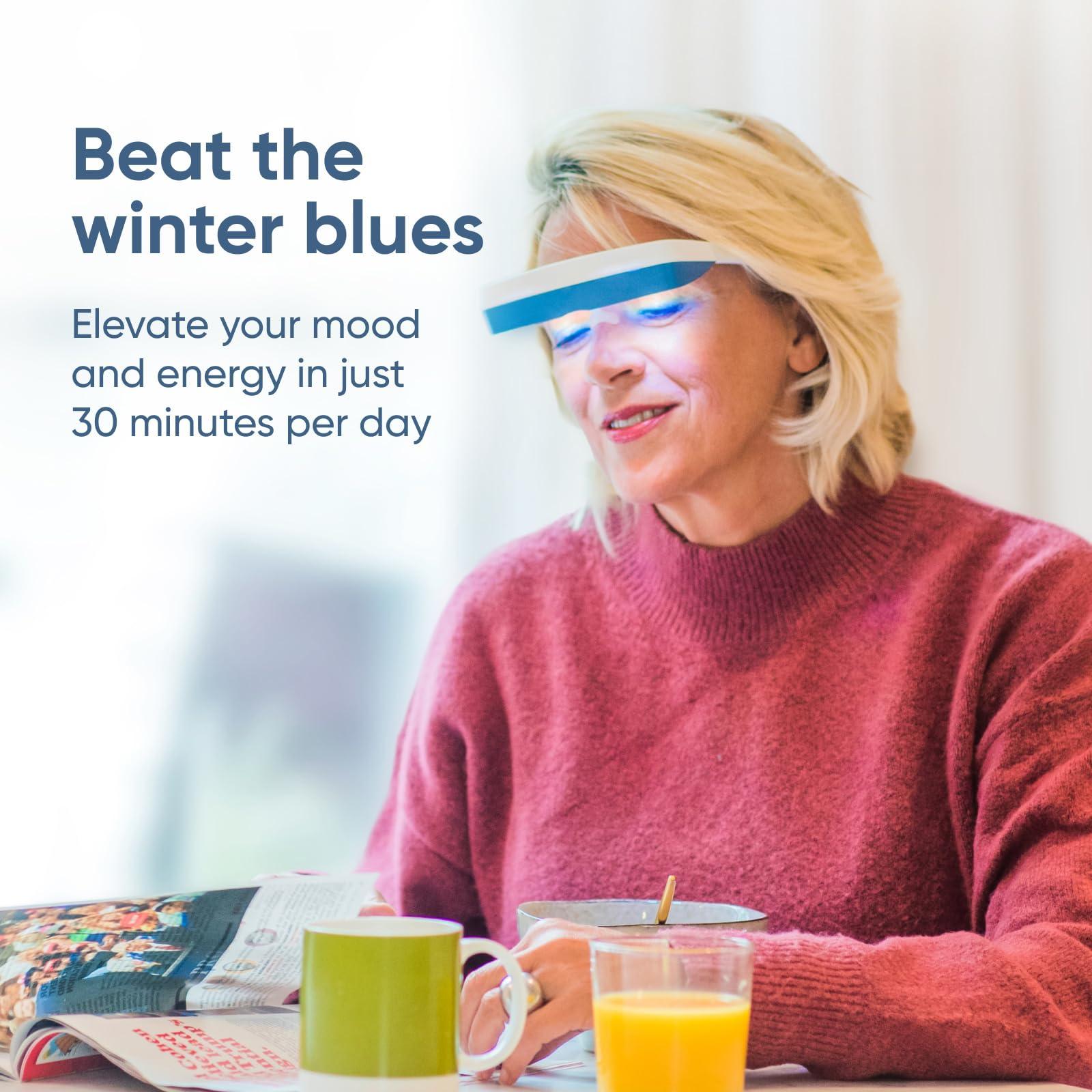 luminette Luminette 3 Light Therapy Glasses - Wearable Light Therapy Lamp - Blue Enriched White LED Sun Lamp - Natural Relief for Sleep Problems, Seasonal Mood Disorders and Jet lag - Portable Daylight Lamp
