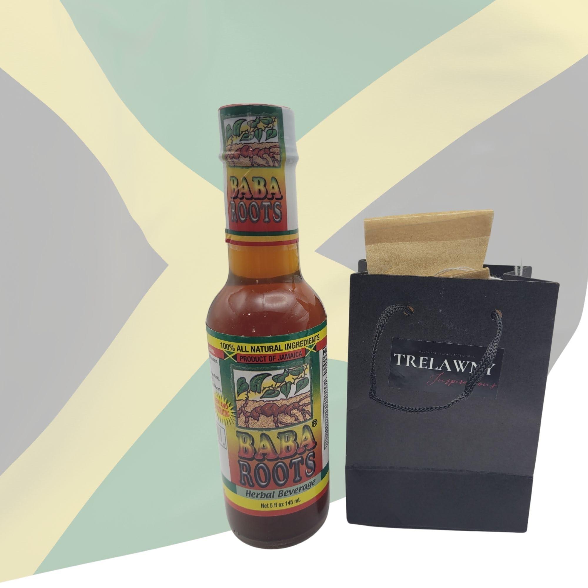 Trelawny Inspirations Jamaican Baba Roots Herbal Tonic-3 Pack(w/Restorative Tea from Trelawny Inspirations)- 100% Natural Roots- Jamaican Tonic- Chainy Root, Sarsaparilla,Tan Pon Rock,Strong Back, Raw Moon,Medina- Jamaican Baba Roots, Jamaican Roots Wine