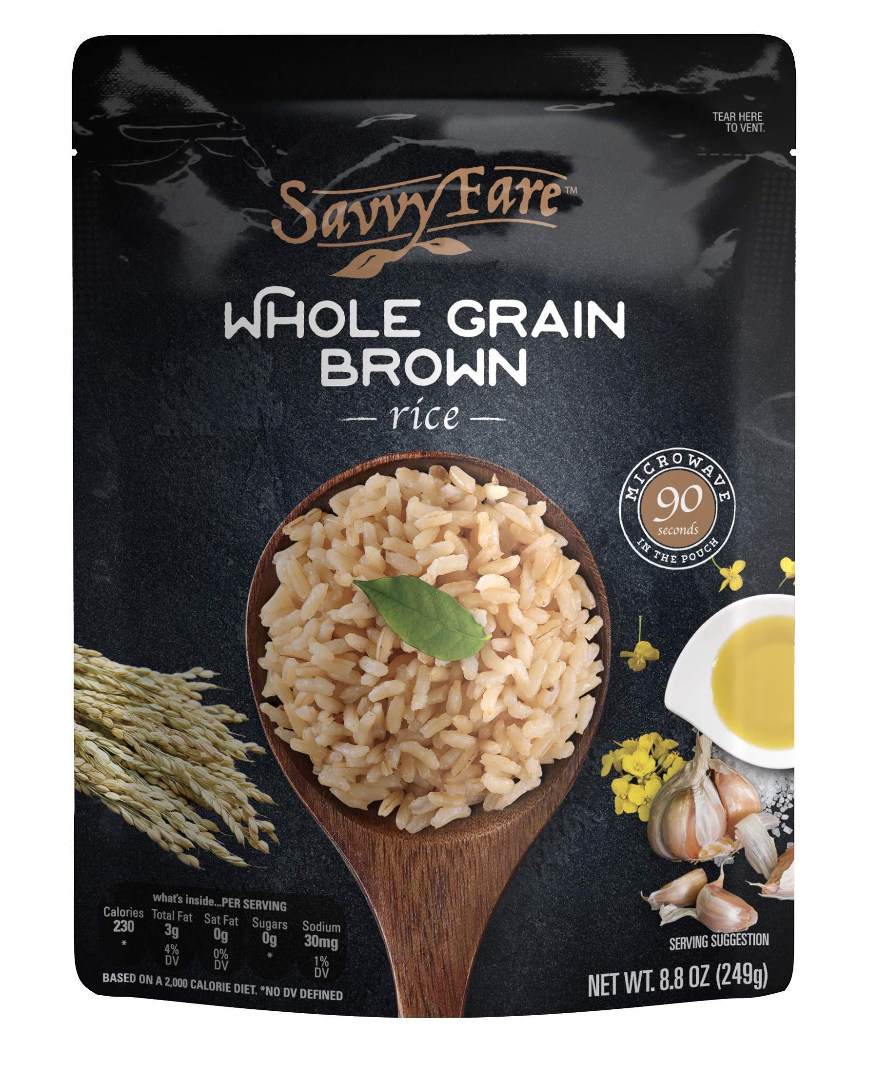SavvyFare SavvyFare Microwaveable Whole Grain Brown Rice | 90-second Rice, 8.8oz