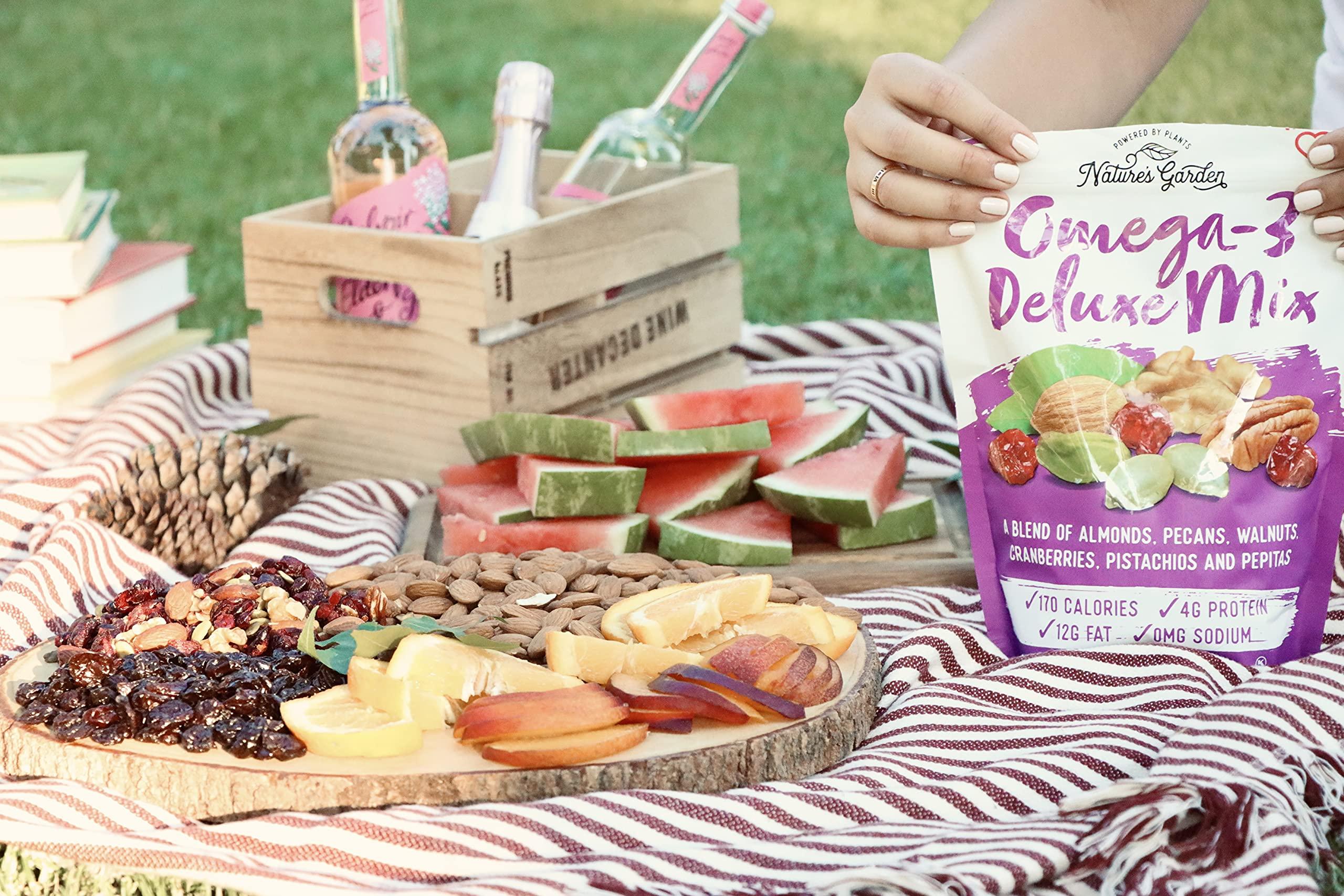 Nature's Garden Nature's Garden Omega 3 Deluxe Mix - Healthy Trail Mix, Power Up Mega Omega Trail Mix Nuts, Heart Healthy, Gluten Free, Cholesterol Free, Sodium Free, No Artificial Ingredients - 40 Oz Bag