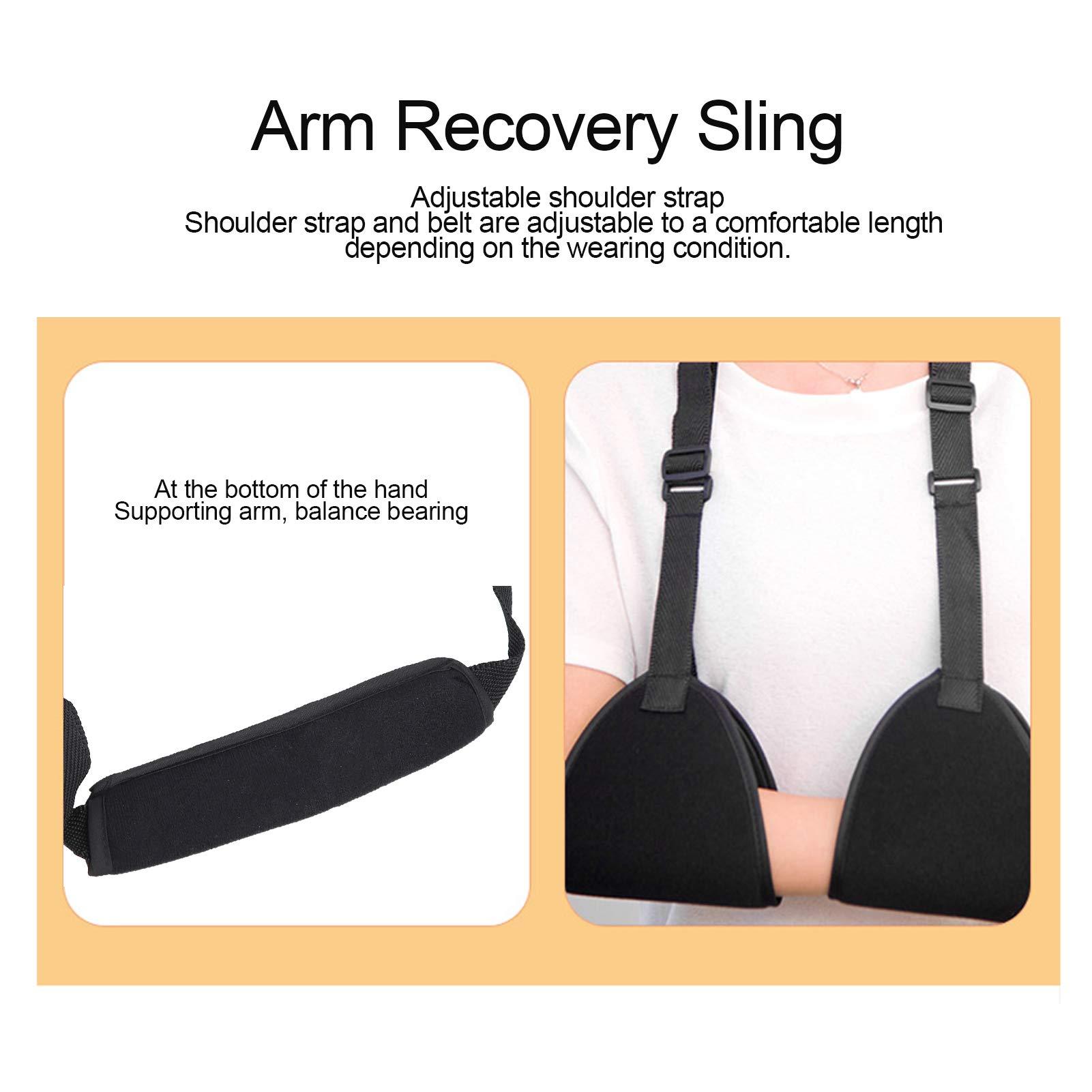 KooingTech KooingTech Arm Sling Shoulder Immobilizer, Arm Sling for Elbow Injury, Arm Sling for Shoulder Injury, Arm Sling with Pillow Support,Shoulder Sling with Abduction Pillow for Shoulde (Black)