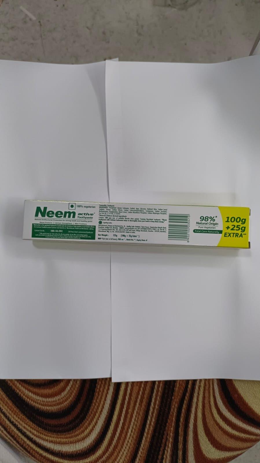 NEEM Neem Active Toothpaste 100 Grams Pack of 3