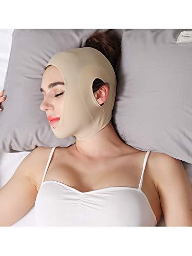 Anna-Kaci Anna-Kaci Womens Chin Strap Support Band Neck Bandage Post Surgical Compression Head wrap, Neck and Chin Compression Garment Wrap, Beige, Medium