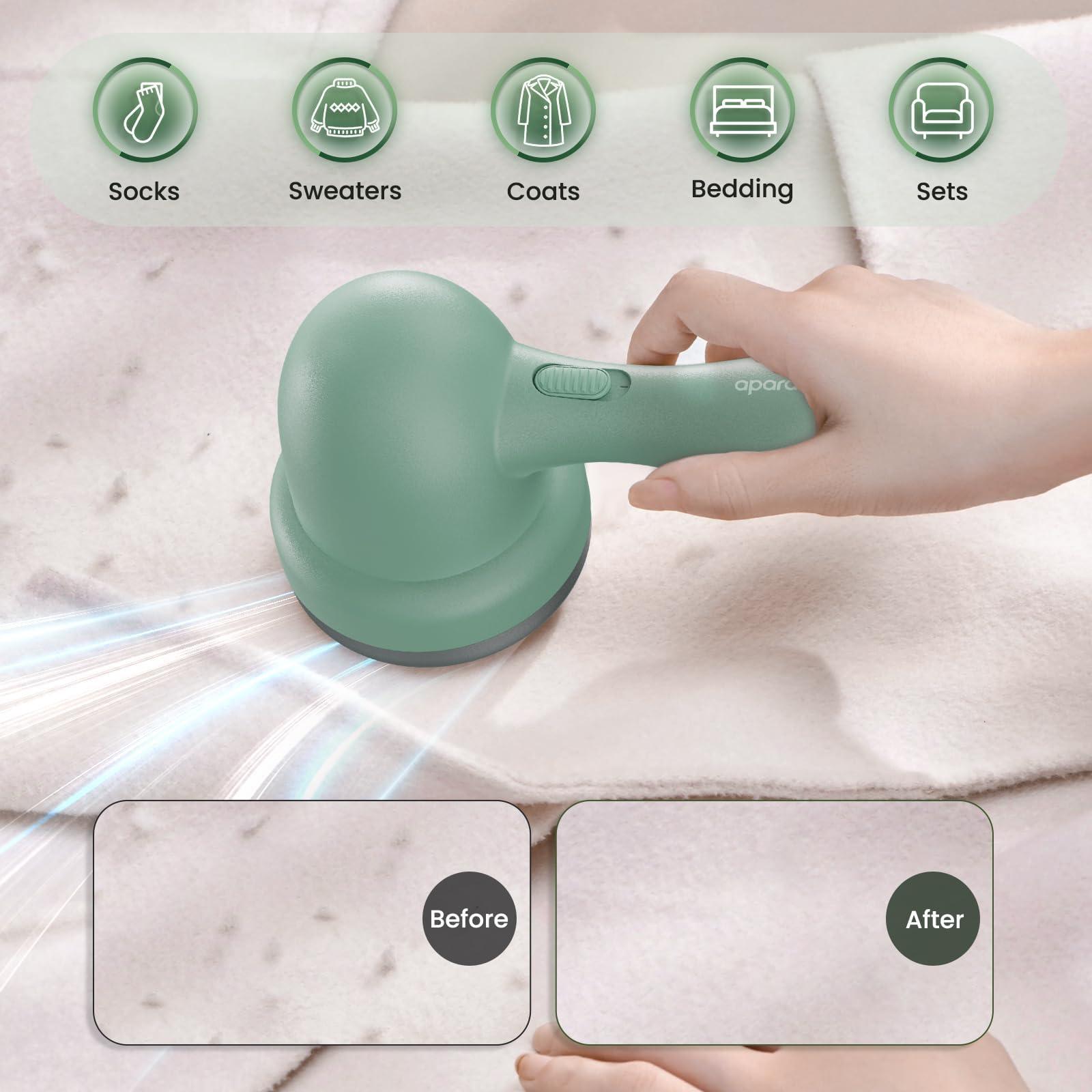 Bubbacare Electric Lint Remover Fabric Shaver, USB Rechargeable Bobble Remover for Clothes Debobbler Clothes Shaver Sweater Shaver Lint Roller Wool Defuzzer Fluff Remover for Clothes Carpet(3 Blades Included)