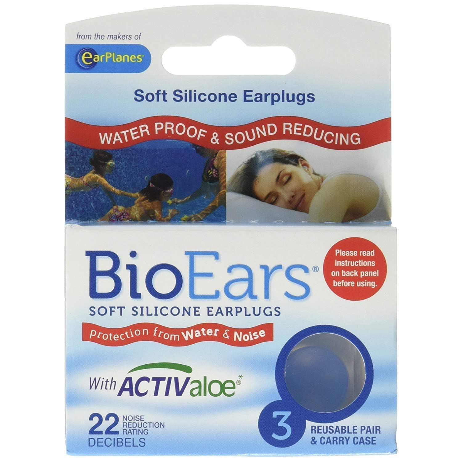BioEars BioEars Soft Silicone Earplugs 3 Pairs (Pack of 4)