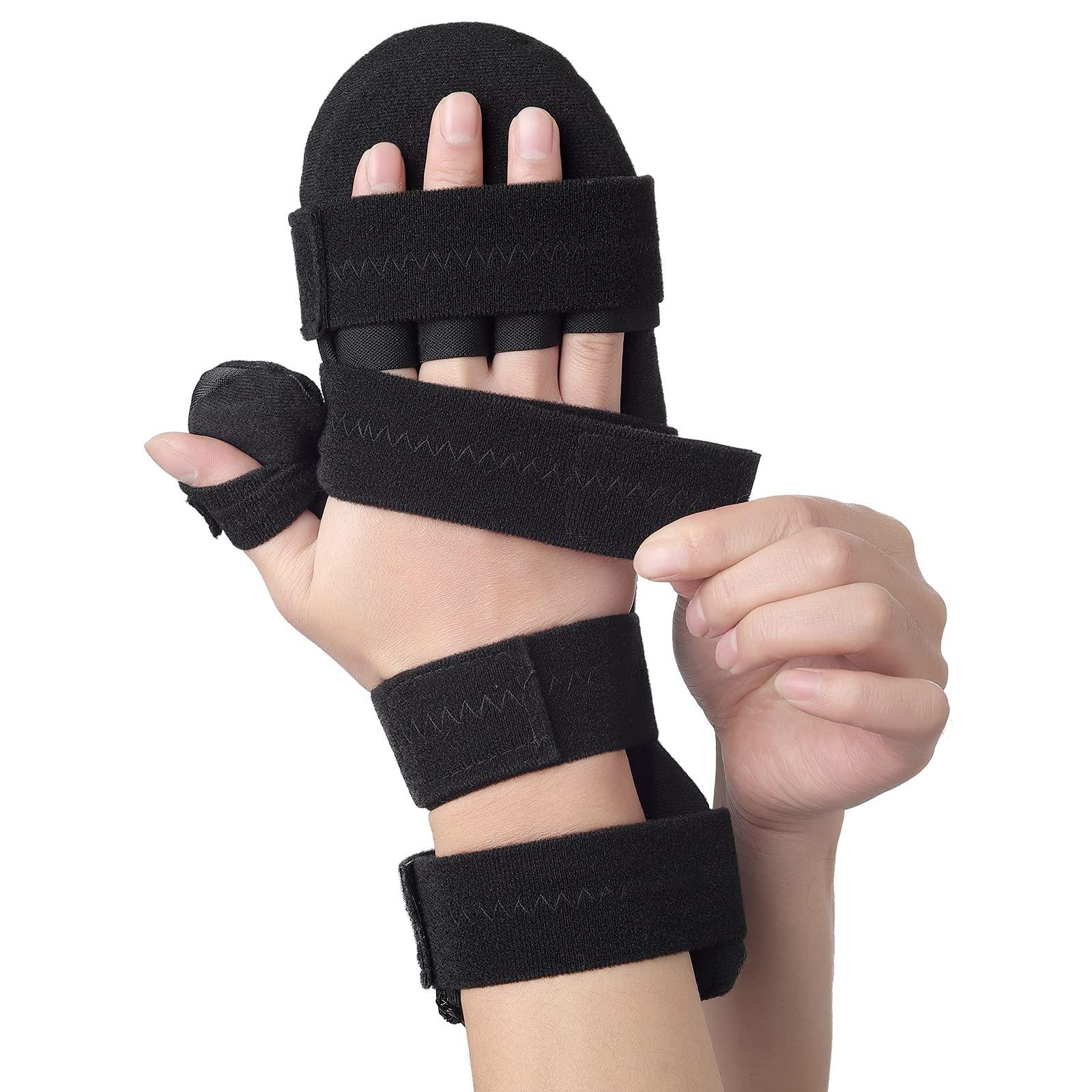 Sylong Sylong Stroke Resting Hand Splint Carpal Tunnel Wrist Brace Night Immobilizer, Finger Stabilizer Wrap - for Muscle Atrophy Rehabilitation, Arthritis, Tendonitis, Carpal Tunnel Pain