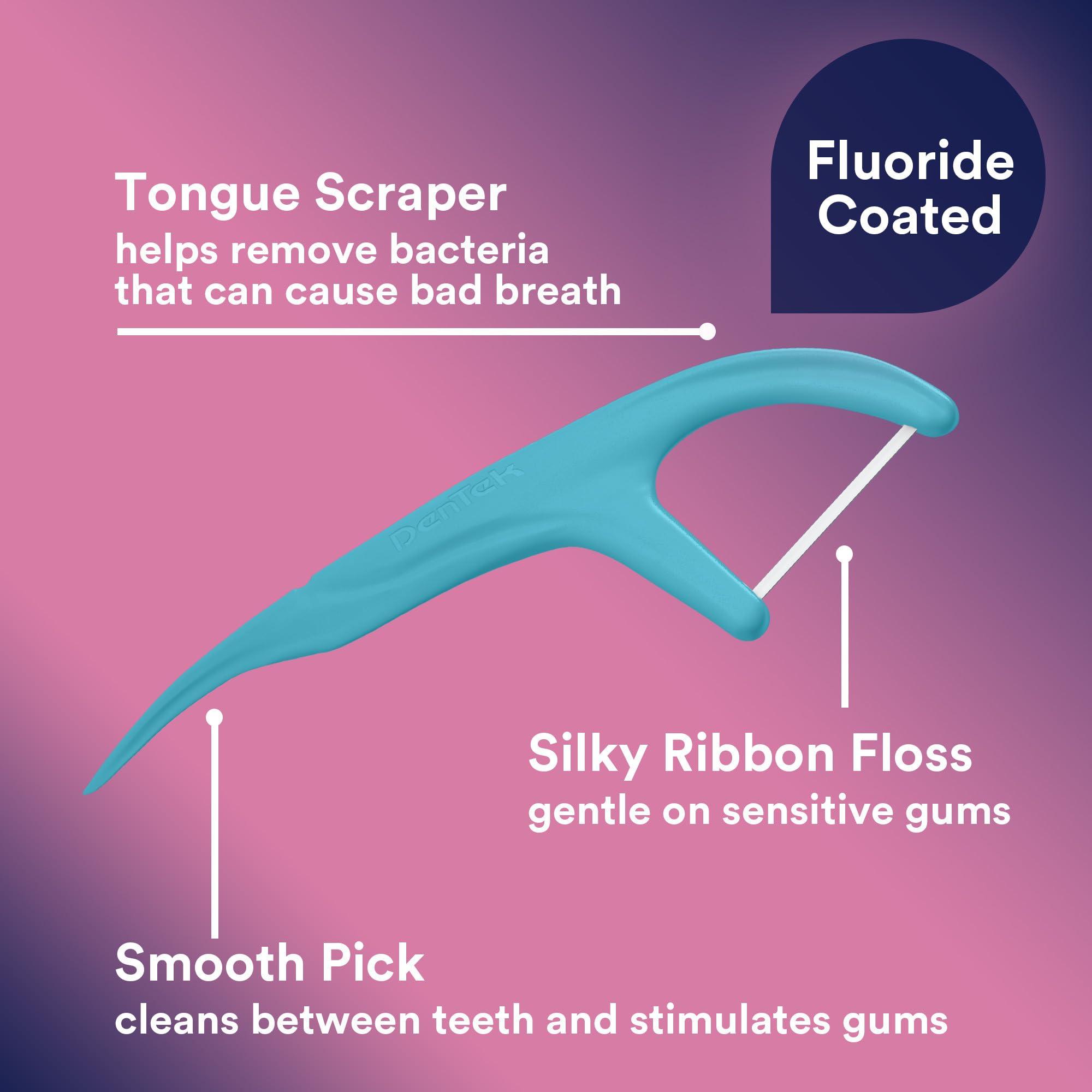 DenTek DenTek Comfort Clean Sensitive Gums Floss Picks, Soft & Silky Ribbon, 150 Count, 6 Pack
