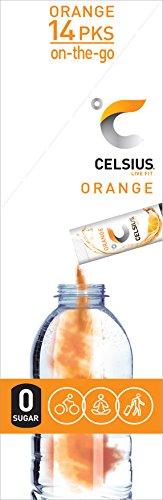 CELSIUS CELSIUS Orange On-the-Go Powder Stick Packs, Pack of 14