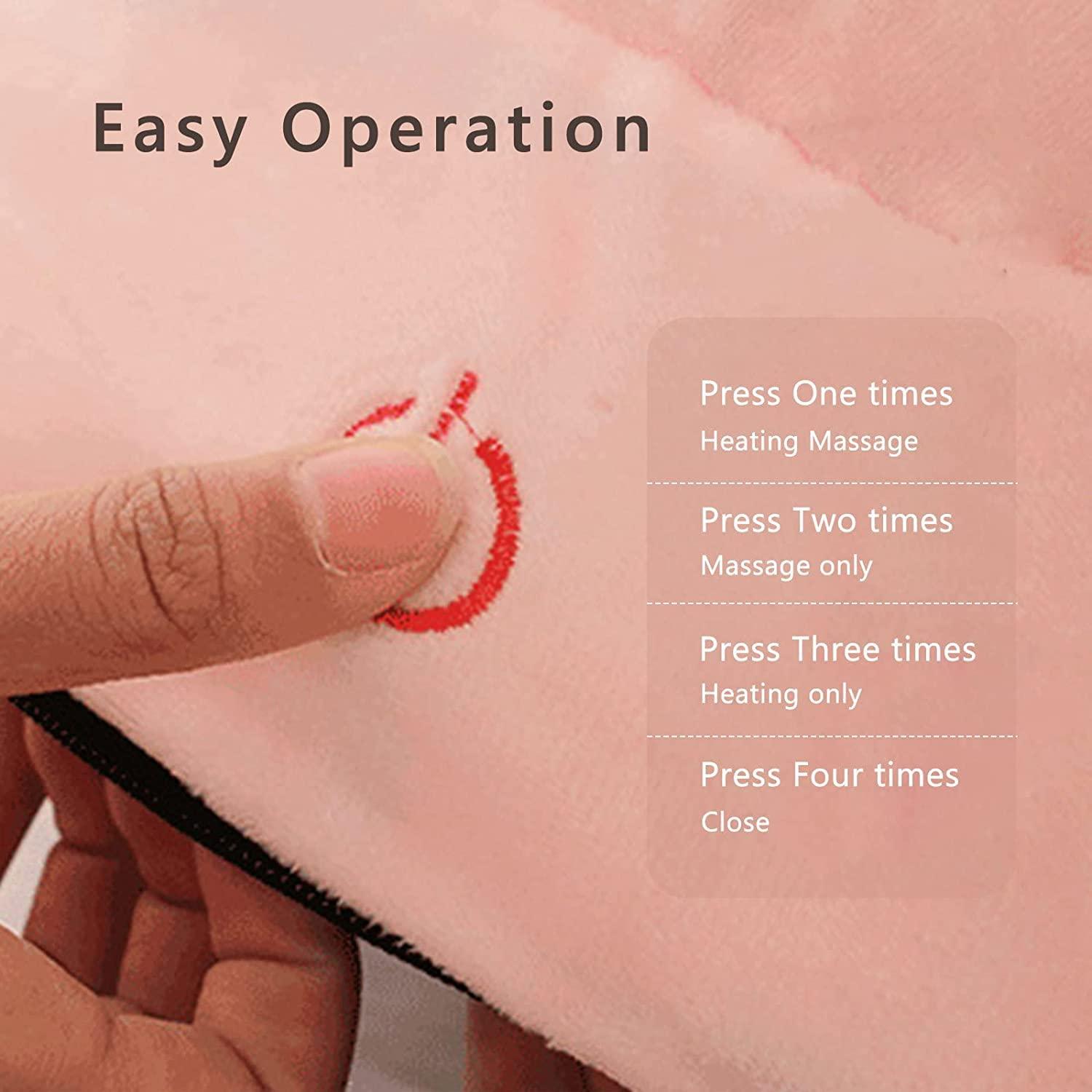 QINERSAW QINERSAW Electric Foot Warmer,Massage Foot Heater for Home and Office,Plug-in Warm Foot Pad,3-Speed Adjustment,Foot Warmer Under Desk Unisex,Machine Washable,Grey (Color : Pink2)