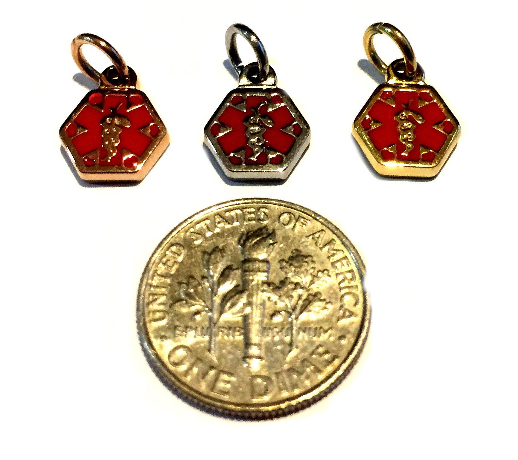 DocT Medical Alert Mini Silver Charm