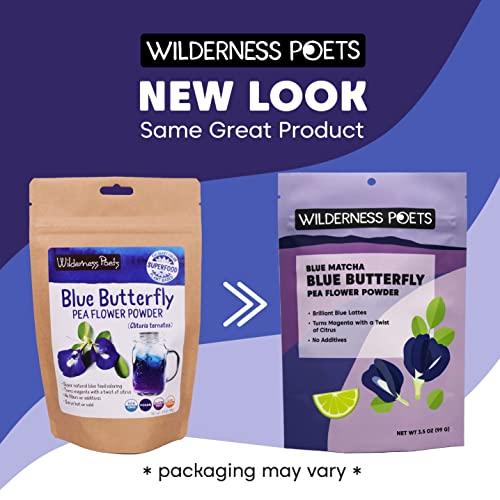Wilderness Poets Wilderness Poets, Blue Butterfly Pea Flower Powder, 3.5 Ounce (Pack of 3)
