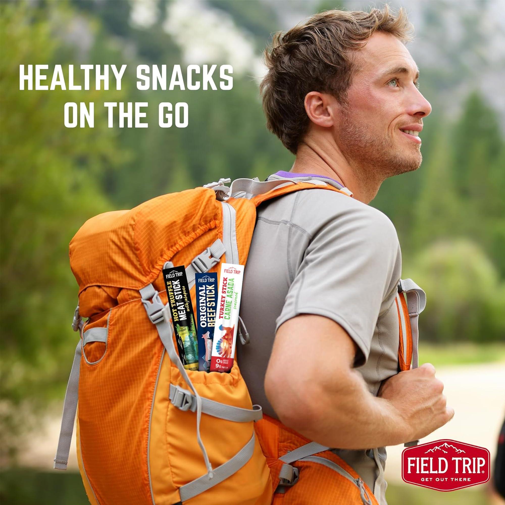 Field Trip Field Trip Free Range Carne Asada Turkey Jerky Snack Sticks, Keto, Paleo, Gluten Free, Allergy Friendly Snack, High Protein, 80 Calorie Snack, 1oz, 10 Pack