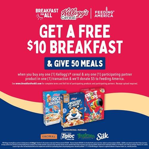 Frosted Mini-Wheats Kellogg's Frosted Mini Wheats Breakfast Cereal, Fiber Cereal, Kids Snacks, Strawberry, 14.3oz Box (1 Box)