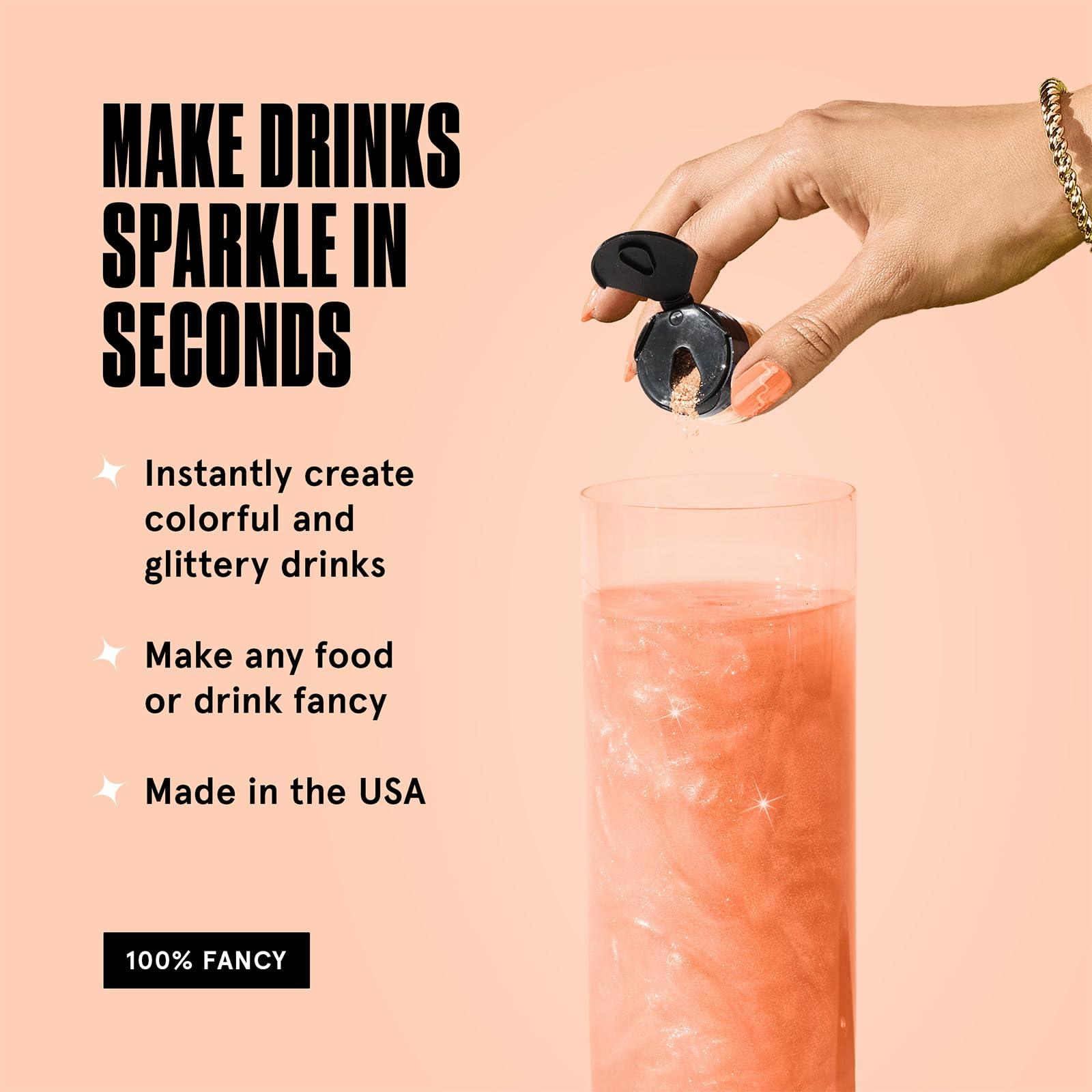 Fancy Sprinkles Fancy Sprinkles Premium Prism Powder Edible Glitter Bulk Jars and Sets for Baking, Cake, Cookie and Cocktail Decorating (Champagne Rose Gold, 25g)