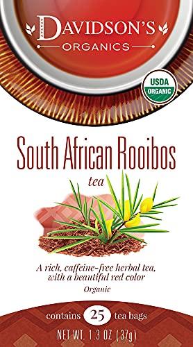 Davidson's Davidson\'s Organics, South African Rooibos, 25-count Tea Bags, Pack of 6