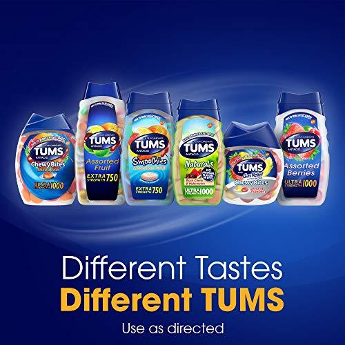 TUMS TUMS Ultra Strength Chewable Antacid Tablets for Heartburn Relief, Peppermint - 72 Count (Pack of 2)