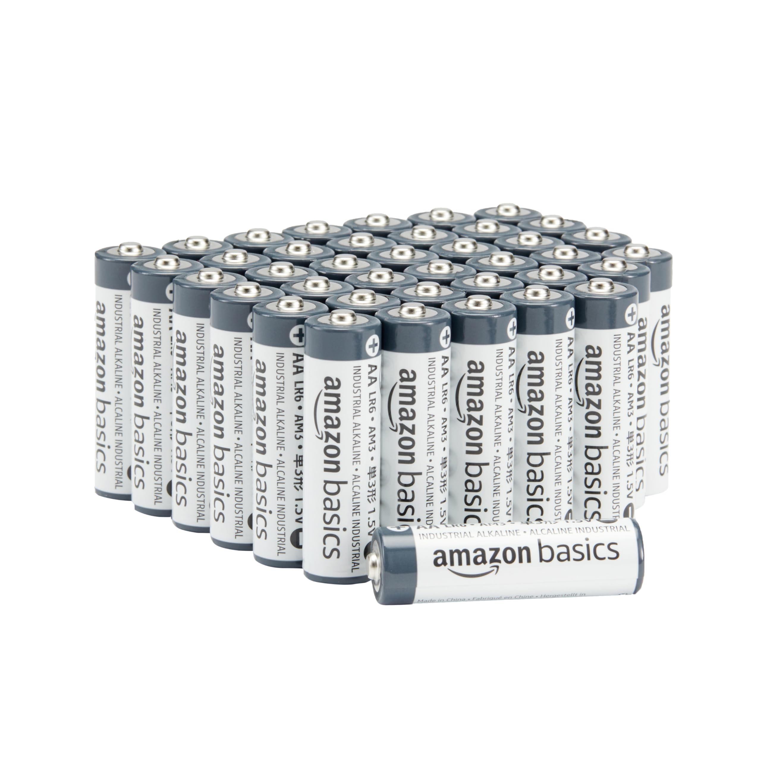 Amazon Basics Amazon Basics 40-Pack AA Alkaline Industrial Batteries, 1.5 Volt, 5-Year Shelf Life