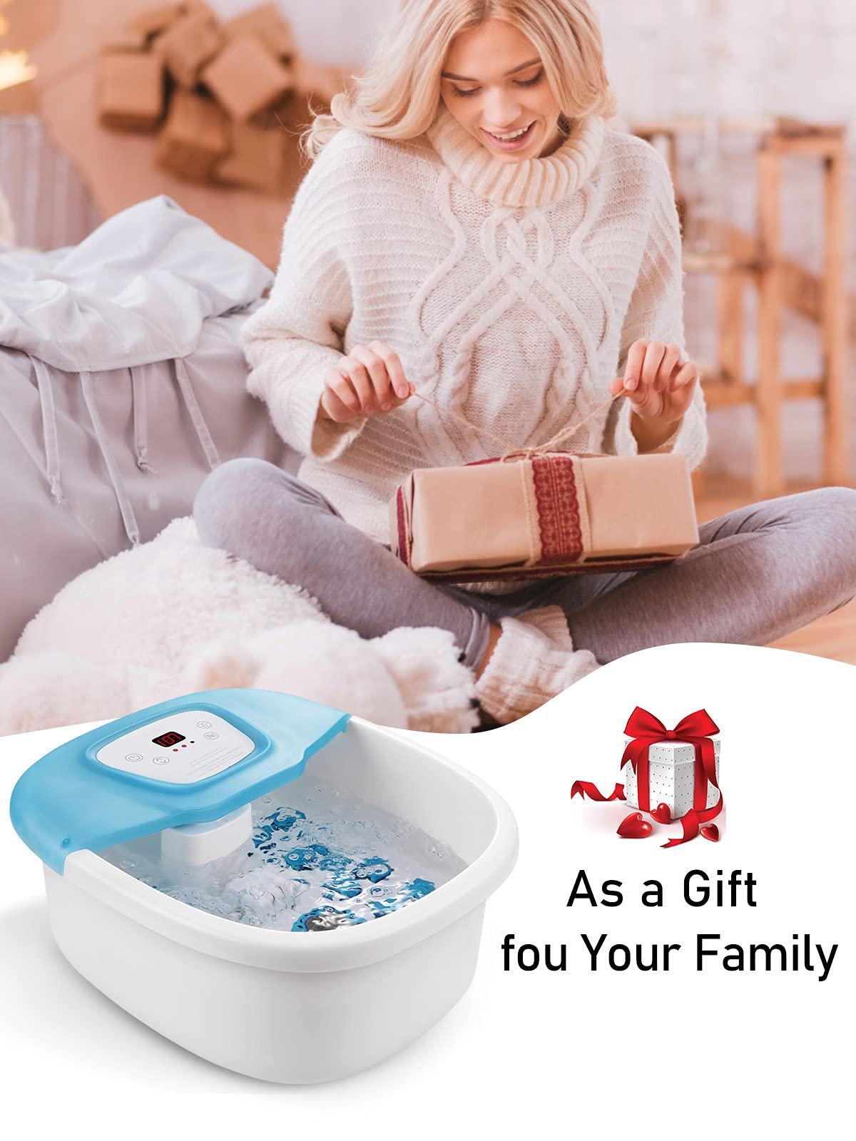 N\\A Foot Spa Bath Massager, Quick Heating Adjust the Temperature Bubble, with Grindstone for Household Use