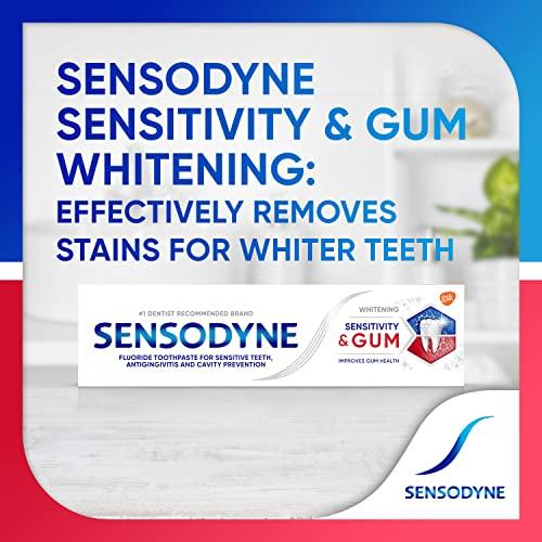 Sensodyne Sensodyne Sensitivity & Gum Whitening Toothpaste, Toothpaste for Sensitive Teeth & Gum Problems, 3.4 Ounces (Pack of 3)