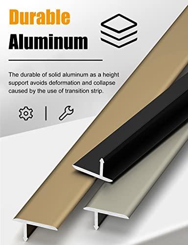 Ccsh Threshold Transition Strips T Shaped Threshold Transition Strips, Carpet & Floor Decoration Strip, 0.5in Wide Ramp for Tile to Laminate Carpet to Bathroom Doorway Sweeping Robot (Color : Grey)