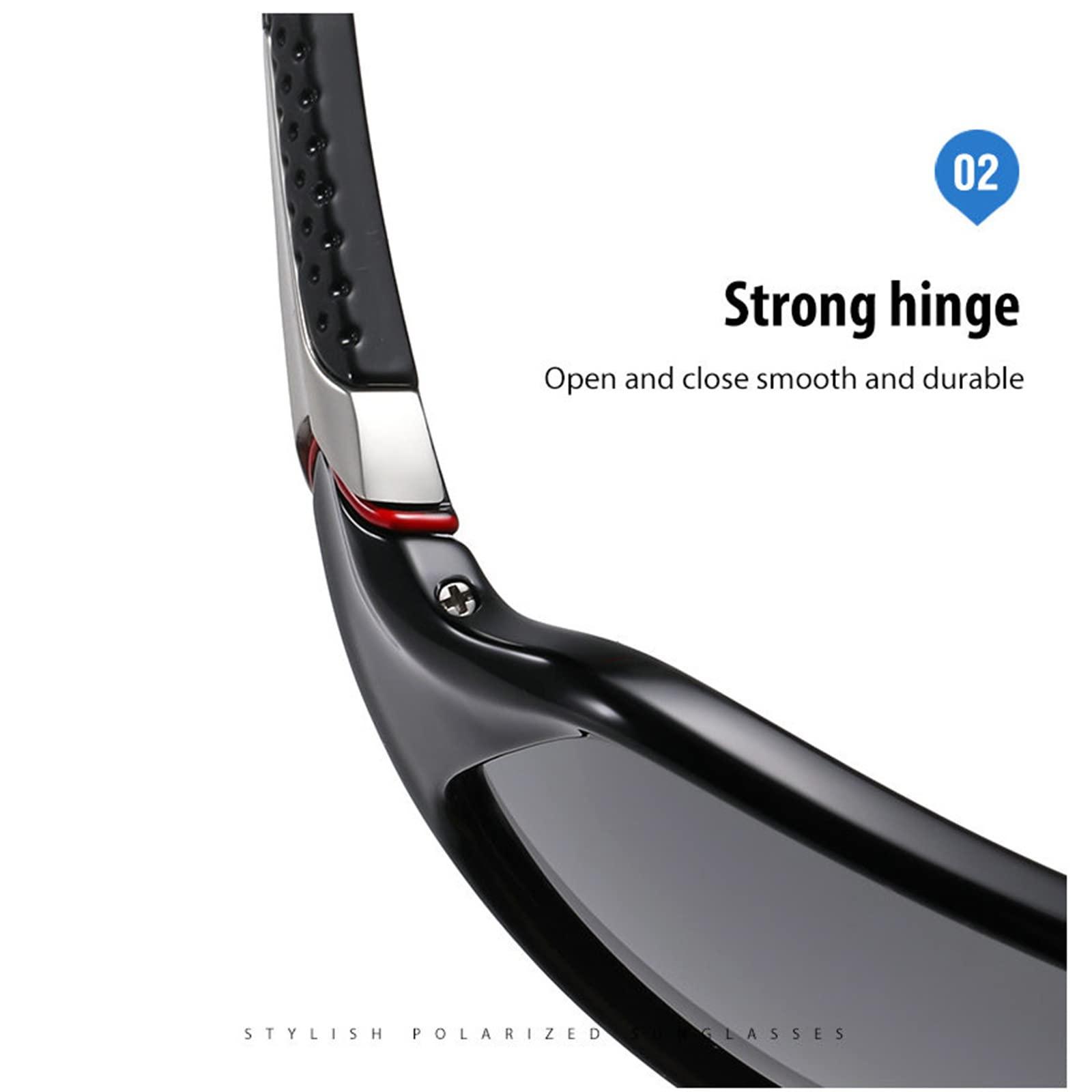 willochra Bifocal Sunglasses for Men Women Wrap Around Reading Sun Tinted Glasses with Readers Cycling Driving Reader Sunglasses (2PCS-black red&white, 1.5, multiplier_x)