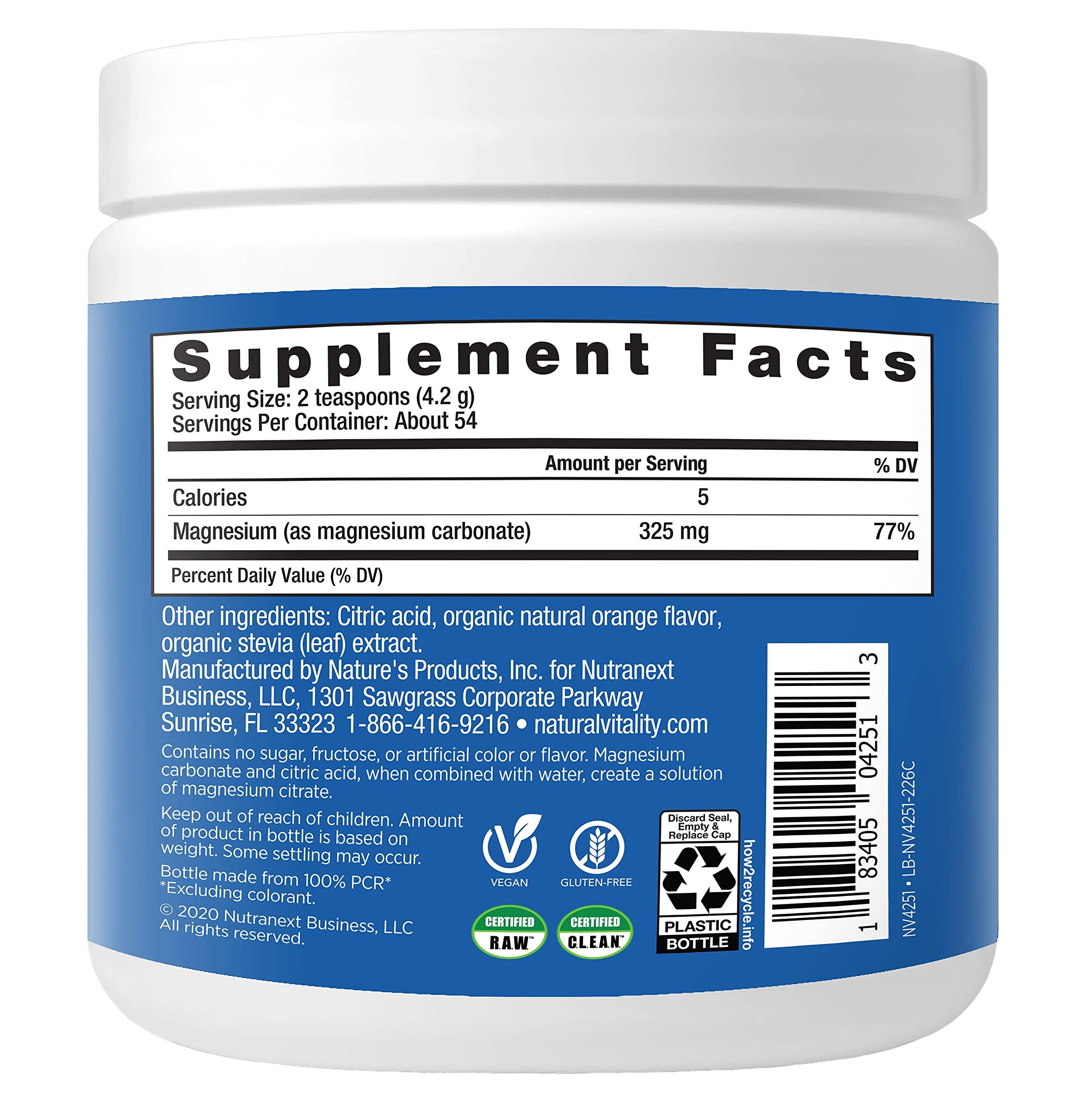 Natural Vitality NATURAL VITALITY Orange Flavor Magnesium Anti-Stress Drink Mix, 8 OZ