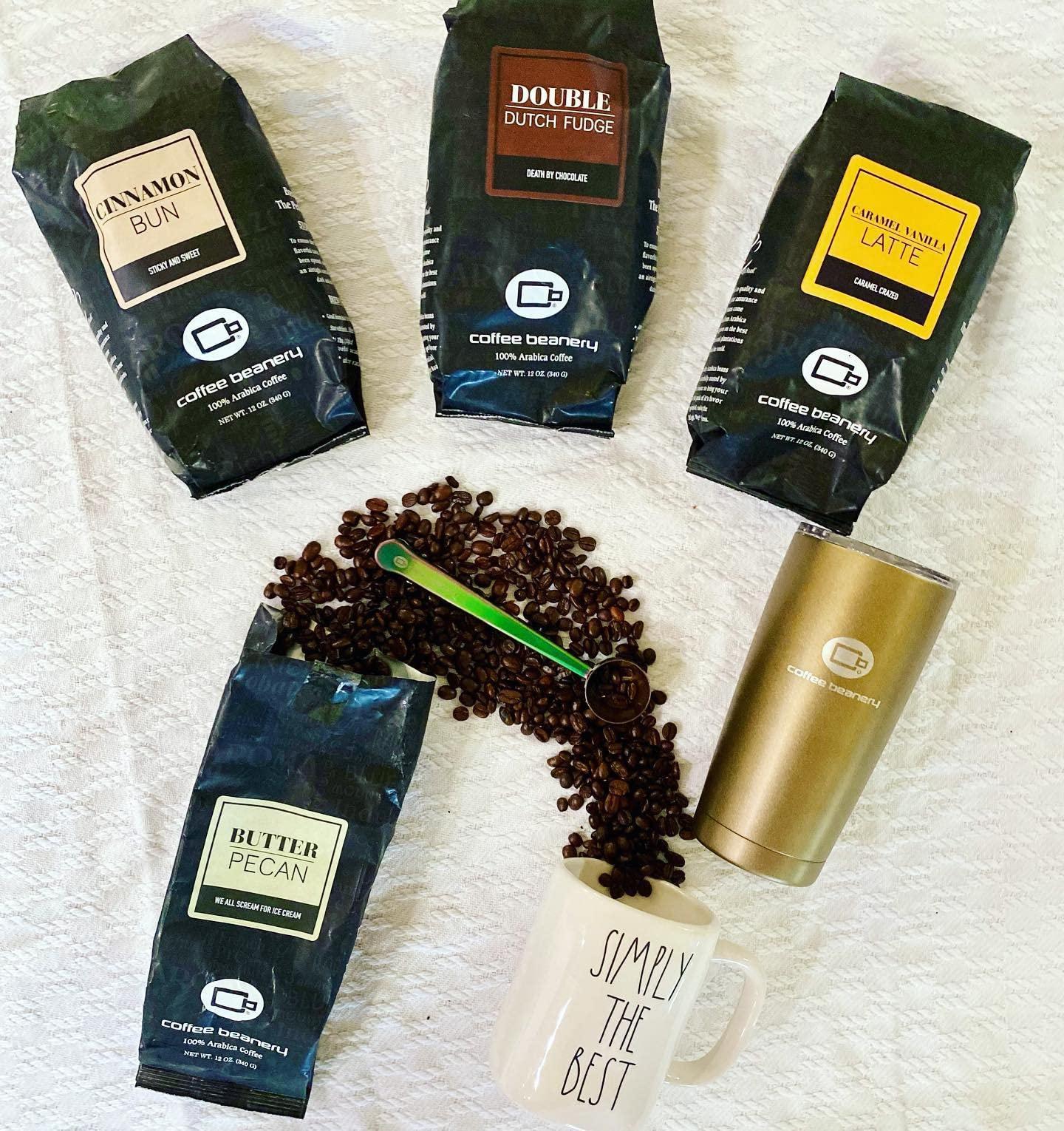 Coffee Beanery Caramel Vanilla Latte Coffee by Coffee Beanery | 12oz Flavored Coffee Ground Medium Roast Coffee| 100% Specialty Arabica Coffee Ground | Gourmet Coffee | Flavored Ground Coffee Medium Roast