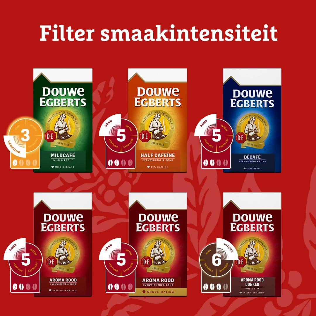 Douwe Egberts Douwe Egberts Decaff Filter Caffe, Medium Roast,17.6 Ounce (Pack of 6)