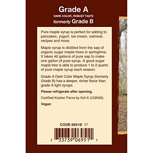 NOW NOW Foods, Certified Organic Maple Syrup, Grade A Dark Color, Certified Non-GMO, Pure, Robust Taste, 64-Ounce