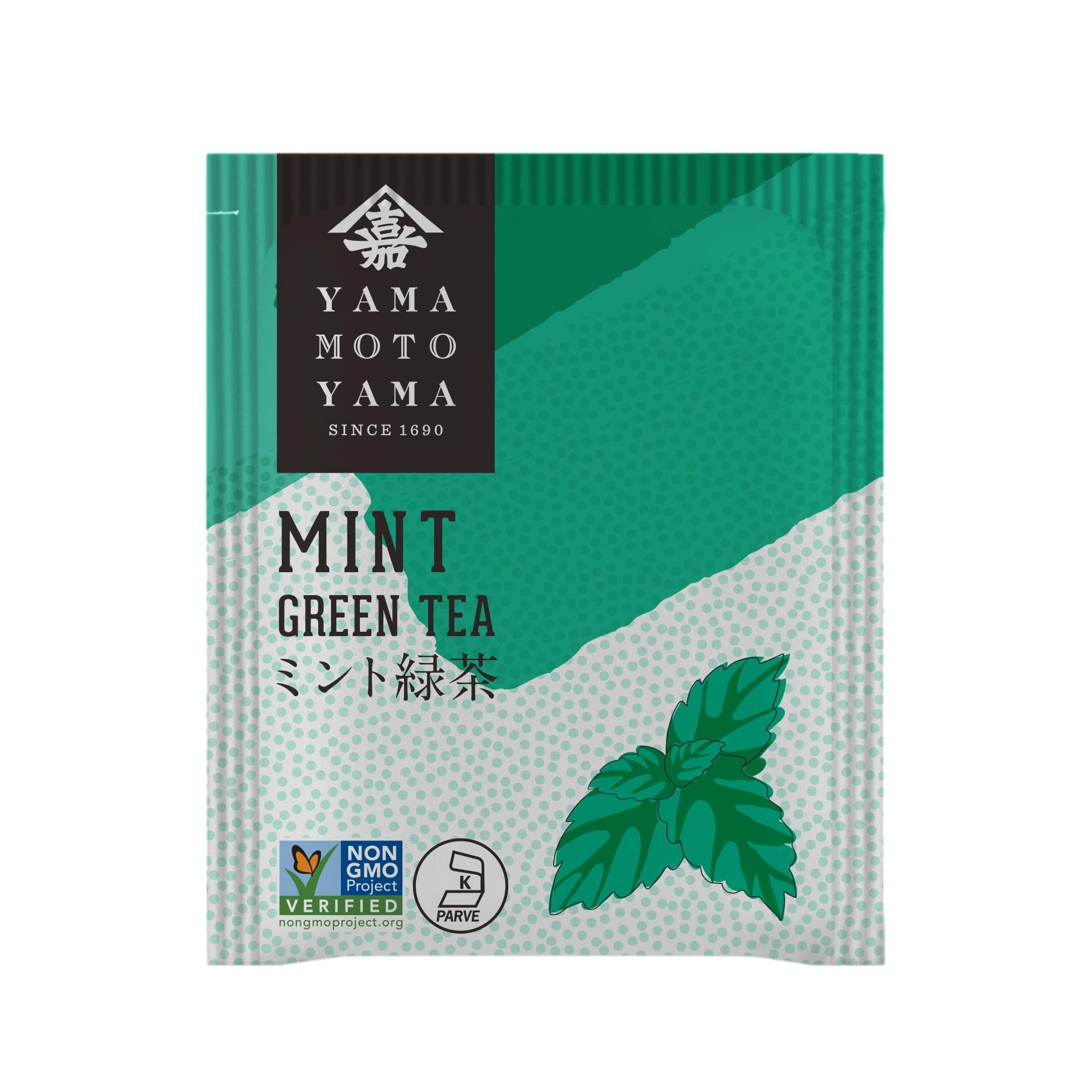 Yamamotoyama Yamamotoyama Mint Green Tea, 18 bags (Pack of 2)