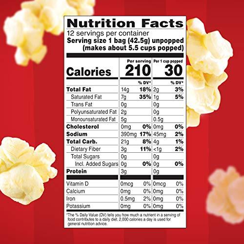 Orville Redenbacher's Orville Redenbachers Mini Bags Butter Flavored Microwave Popcorn, Gluten Free, 12 Count Mini Popcorn Bags (6 Boxes)
