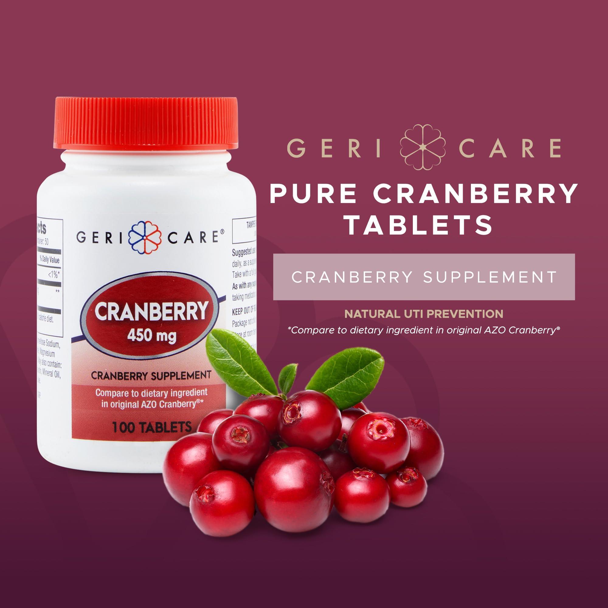 Geri-Care GeriCare Cranberry Supplement, 100 Tablets 450 mg (3)