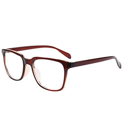 Bi Tao Bi Tao Brown Frame Reading Glasses 0.50 Strengths Men Women Fashion Reading Eyeglasses