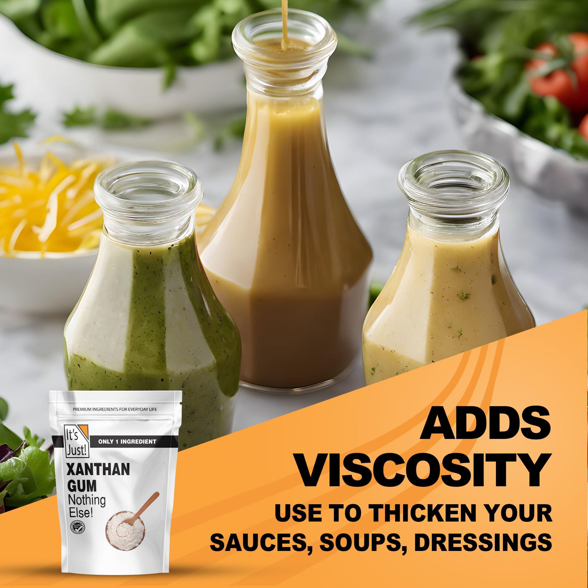 It's Just! It's Just - Xanthan Gum, 15oz, Keto Baking, Non-GMO, Thickener for Sauces, Soups, Dressings, Packaged in USA