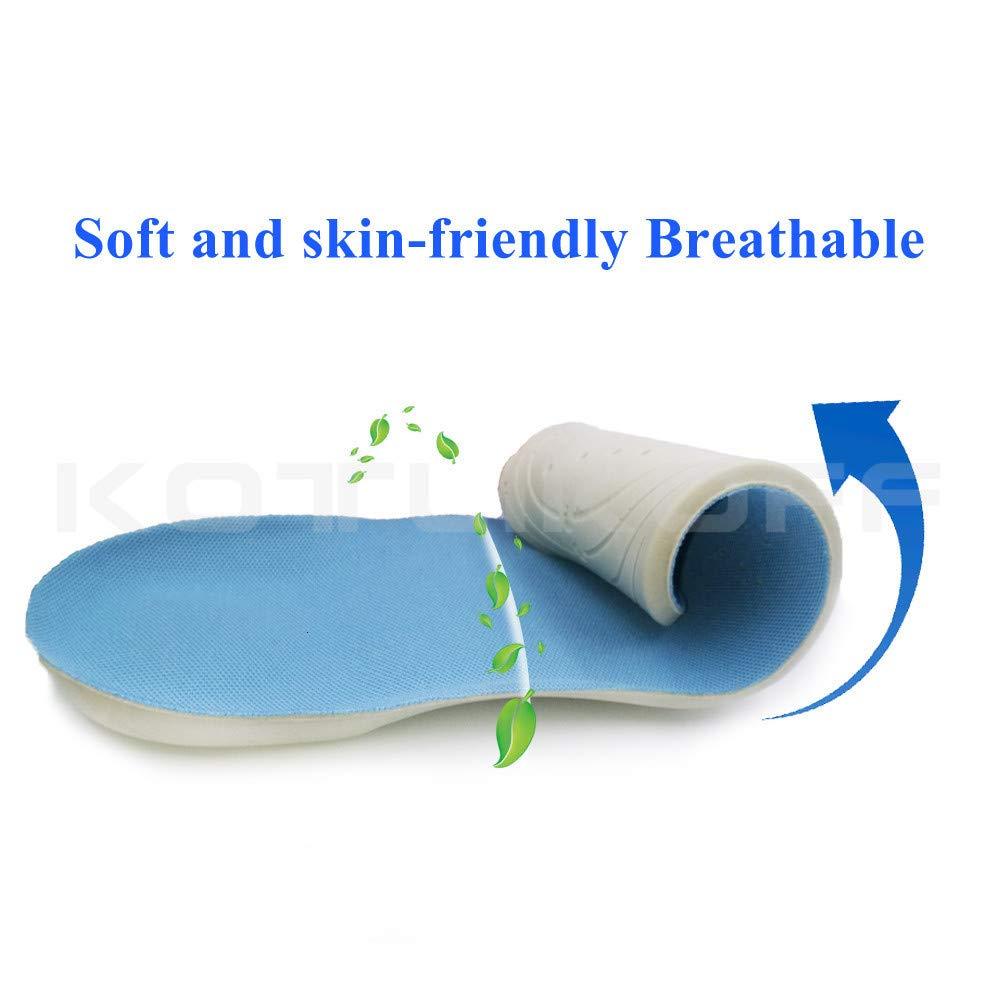 LLIMUE LLIMUE 2 Pieces Orthotic Insoles for Plantar Fasciitis with Arch Support Shock Absorption,White,L