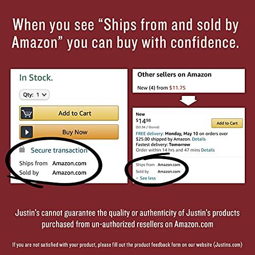 Justin's Justin's Vanilla Almond Butter, Gluten-free, Non-GMO, Vegan, Sustainably Sourced, 16 Ounce Jar (6 Pack)