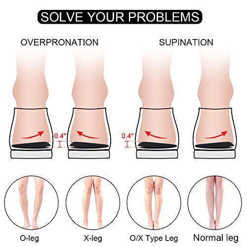 Dr.Foot Dr. Foot's Supination Insoles & Overpronation Insoles, Medial & Lateral Heel Cups for Foot Alignment, Knee Pain, Bow Legs, Osteoarthritis(Medium - Women's 8-11.5|Men's 6-10.5, Black)