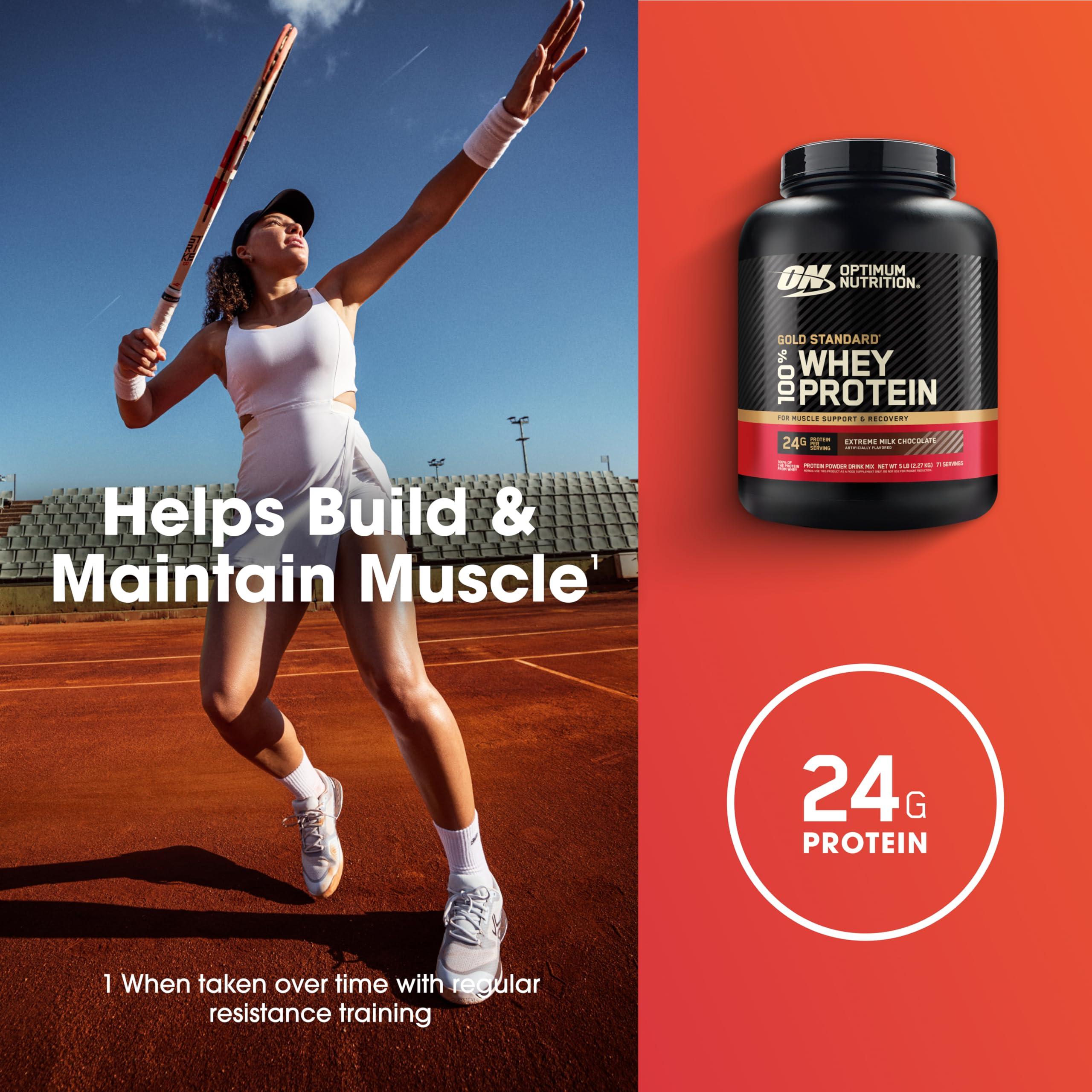 Optimum Nutrition Optimum Nutrition Gold Standard 100% Whey Protein Powder, Extreme Milk Chocolate, 5 Pound (Packaging May Vary)