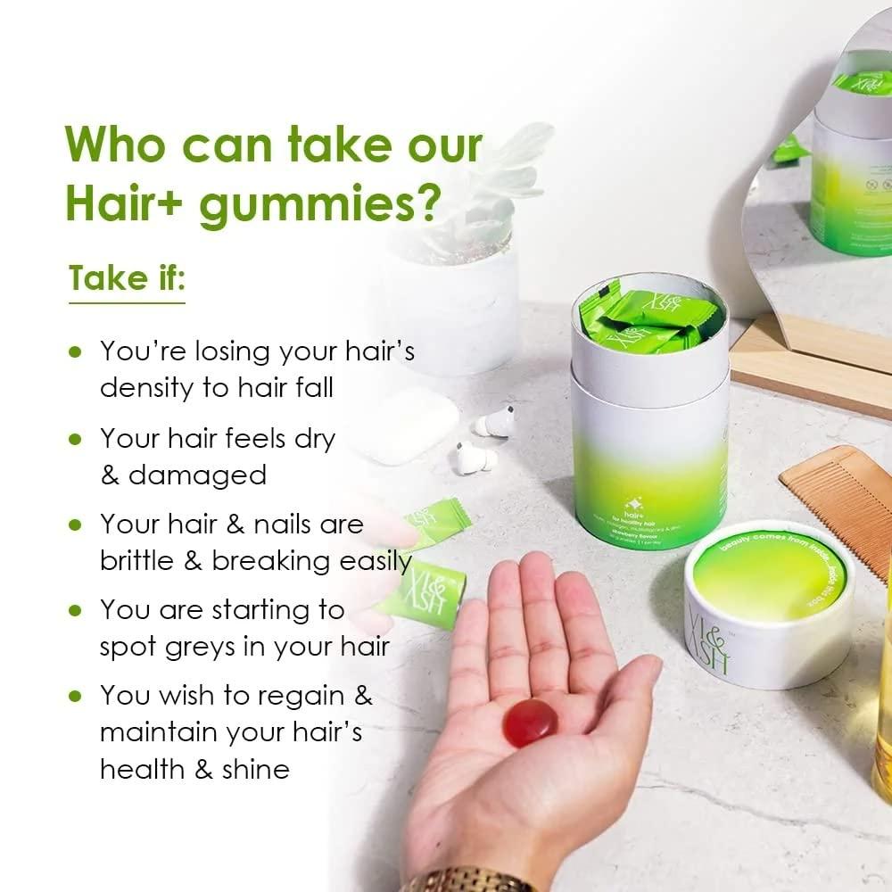 Generic Hair + Gummies for Healthy & Strong Hair | Biotin, Collagen, Multivitamins & Zinc | Strawberry Flavoured- 30 Gummies