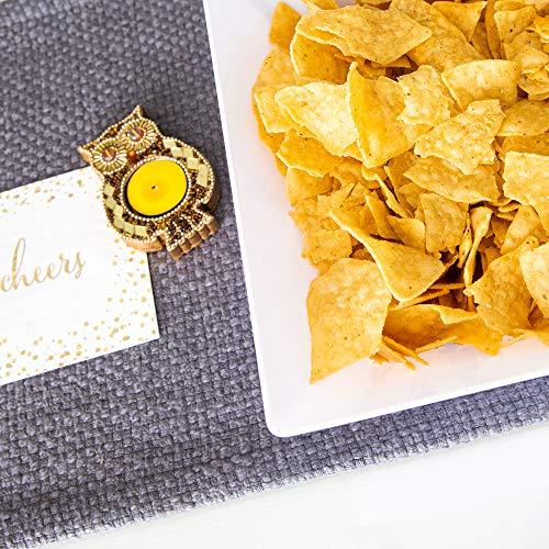 PLASTICPRO PLASTICPRO Disposable Square Plastic Extra Large White Serving Bowls Extra Heavy Duty for Party's Snack or Salad Bowl, Elegant Pack of 4