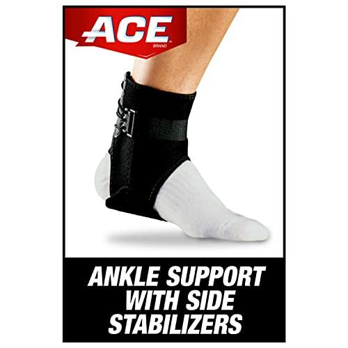 ACE ACE Ankle Brace with Side Stabilizers, Adjustable, Black, 1/Pack (Pack of 2)