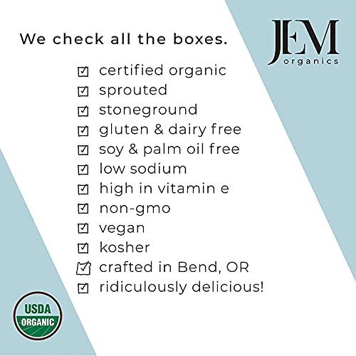 JEM Just Eat Me. JEM Organics Cashew Cardamom Almond Nut Butter, Organic, All Natural, Gluten-Free, Vegan, Paleo, Keto Snack, 6 oz Jar, Single Pack