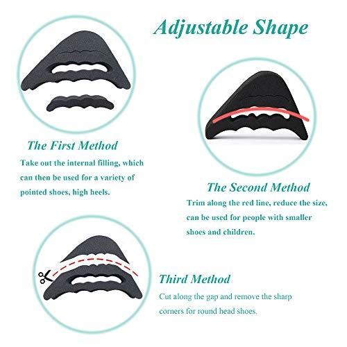 Edoneery 2 Pairs Shoe Filler Toe Inserts for Shoes Too Big for Women Shoe Fillers Adjustable for Shoes Men Adult (Beige)…